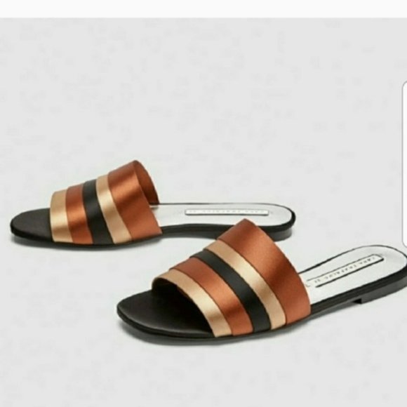 Zara Shoes - Zara size 6.5 Multi Colored Flat Sandals